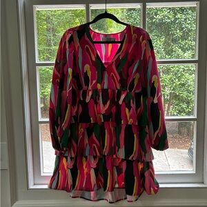 CROSBY by Mollie Burch Colorful Long Sleeve Dress